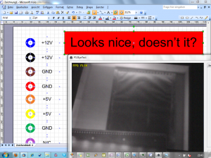 Both backlight and IR lighting on but with bandpass filter on top of the camera.